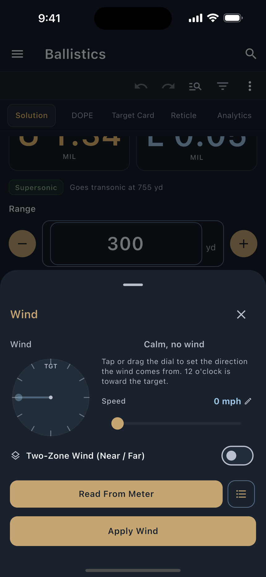 The Environment sheet and the wind call.