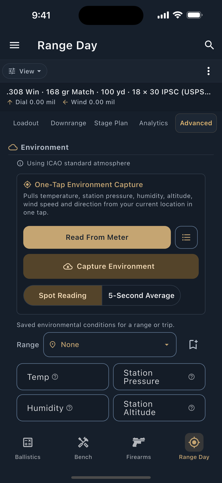 The Analytics and Advanced tabs.