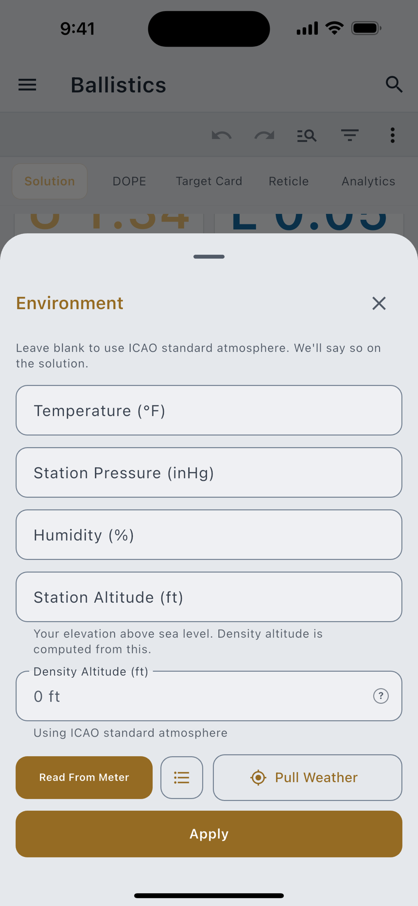The Environment sheet and the wind call.